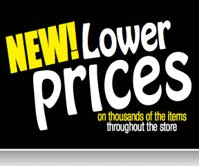 New Lower Prices Shelf Signs- 100 signs