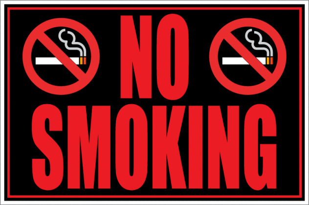 No Smoking Policy Signs- 2 pack