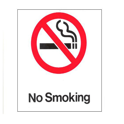 No Smoking Policy Signs- White-2 pack