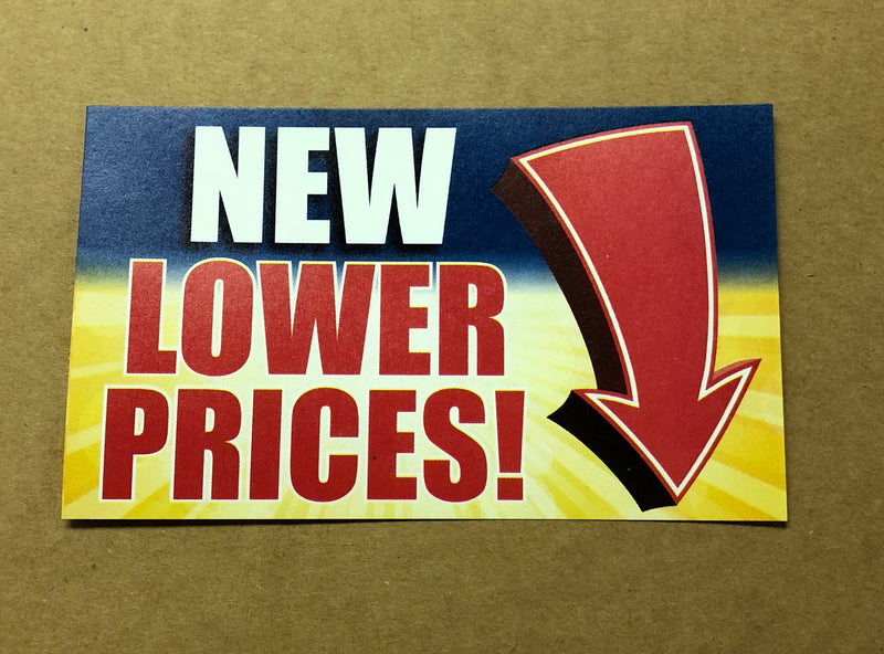 New Lower Prices Aisle Violator Shelf Signs