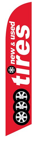 New & Used Tires Feather Flags Kit
