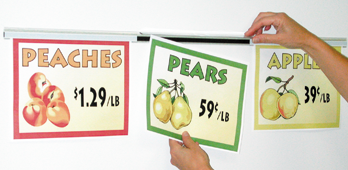 Sign Holders-Notched Magnetic Clamp 48" long -5 pieces - screengemsinc