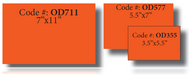 Orange Shelf Signs-Retail Price Cards-7"W x 5.5"H -100 signs - screengemsinc