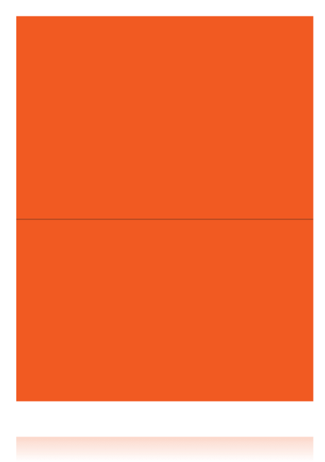 Orange Fluorescent Laser Compatible Shelf Signs 8.5"W x 11"H -2 up per sheet -200 signs - screengemsinc