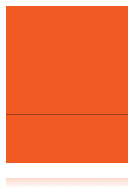 Orange Fluorescent Laser Compatible Shelf Signs 8.5"W x 11"H- 3 up per sheet-300 signs - screengemsinc