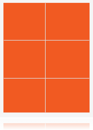 Orange Fluorescent Shelf Signs-Laser Compatible-8.5"W x 11"H- 6 up per sheet-600 signs - screengemsinc