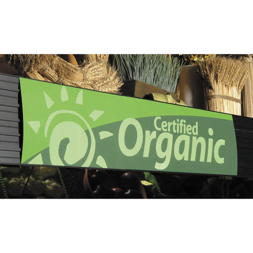 Organic Produce Category Header Sign-Sunburst