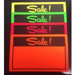 Sale Shelf Signs Fluorescent Rainbow Retail Price Cards-100 signs