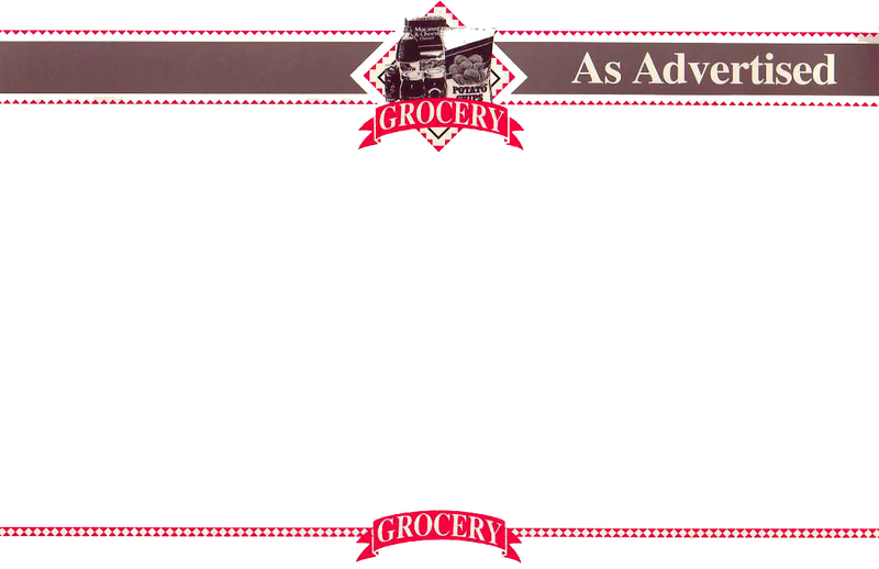 Grocery As Advertised Shelf Signs Price Cards-11"W x 7"H-100 signs - screengemsinc