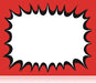 Red Starburst Shelf Signs-Retail Price Cards  7"W x 5.5"H -100 signs - screengemsinc
