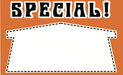 Special Arrow Shelf Signs-Fluorescent Orange -11"W x 7"H -100 signs - screengemsinc