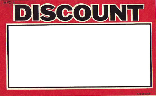 Discount Shelf Signs 11"W x 7"H-100 signs - screengemsinc