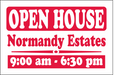 Open House lawn signs