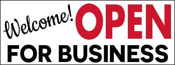 Welcome-Open for Business Banner
