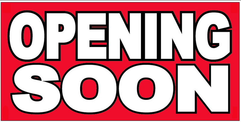 Opening Soon Window Sign Poster-22" H x 28" W