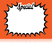 Orange Special Starburst Shelf Signs