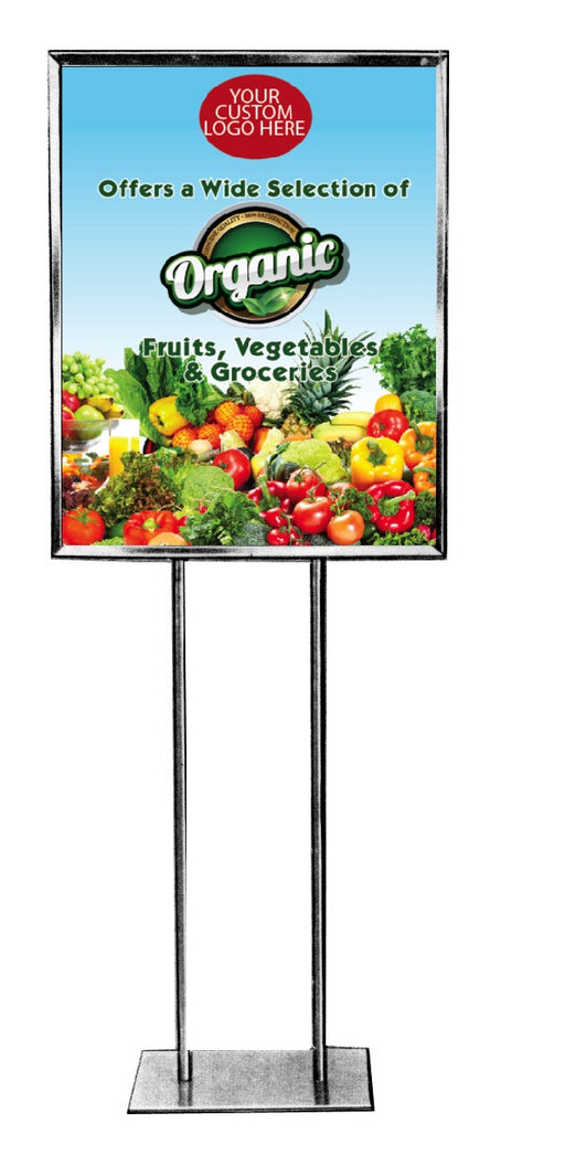 Organic Floor Stand Stanchion Signs