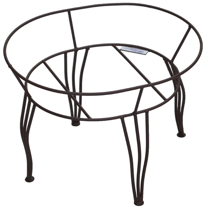 Oval Faux Rust Metal Basket Stand - 22"W x 22.5"H x 17"D