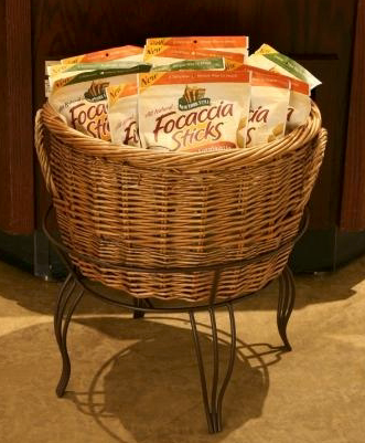 Wine & Spirit Metal Basket Stand - 22"W x 22.5"H