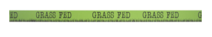 Grass Fed Price Channel Shelf Molding Strips -12"W x 1.25"H -10 pieces