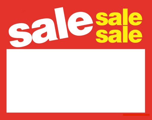Overstock Sale Shelf Sign Price Cards-11 W x 7H- 10 signs
