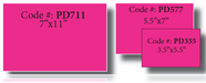 Pink Shelf Signs-Retail Price Cards- 7"W x 5.5"H -100 signs - screengemsinc