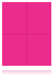 Pink Fluorescent Laser Compatible Shelf Signs -8.5"W x 11"H- 4 up per sheet -400 signs - screengemsinc