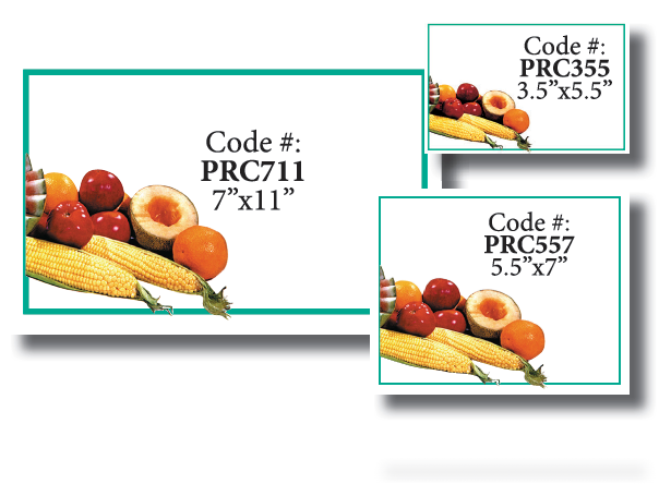 Produce Shelf Price Signs- 7"W x 5.5"H-100 signs - screengemsinc