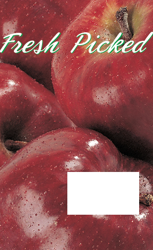 Waterproof Apples Produce Price Sign