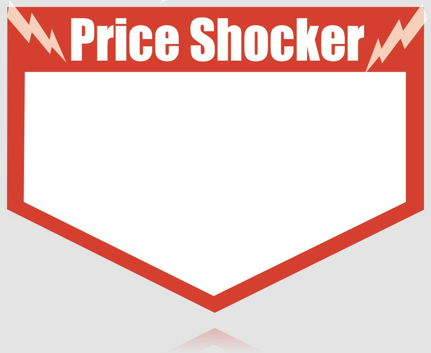 Price Shocker Home Plate Shelf Signs-11" x 15"- 50 signs