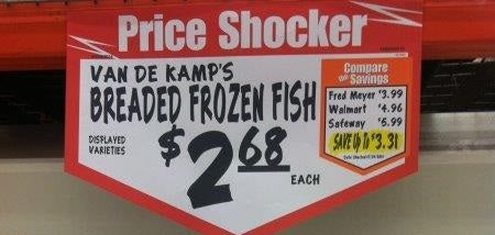 Price Shocker Home Plate Shelf Signs-11" x 15"- 50 signs