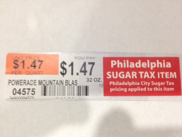 Philadelphia Sugar Tax Price Channel Shelf Strips