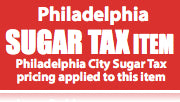 Philadelphia Sugar Tax Shelf Signs