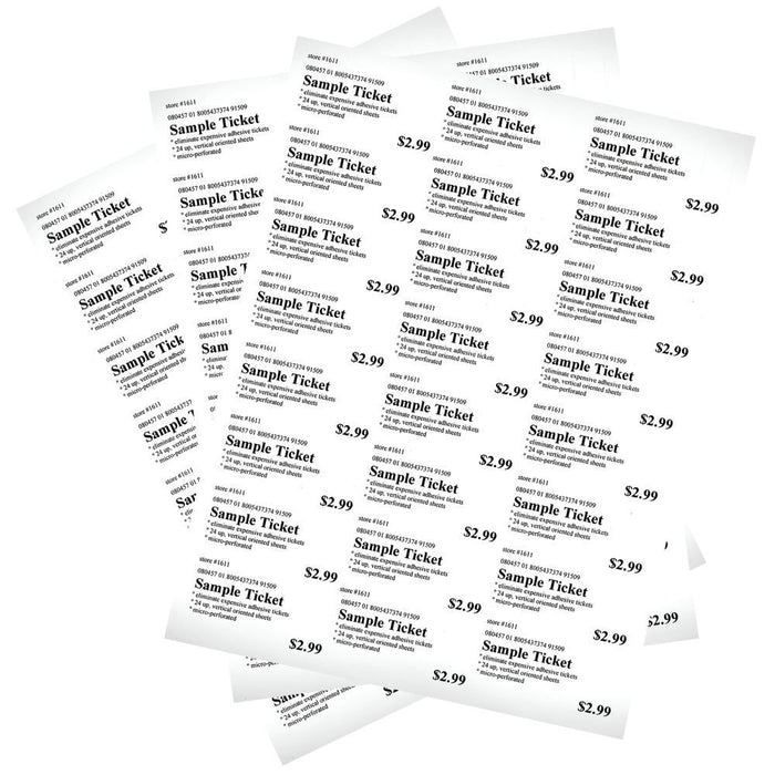 Price Tags-White & Yellow-32 tags per sheet-3200 Price Tags
