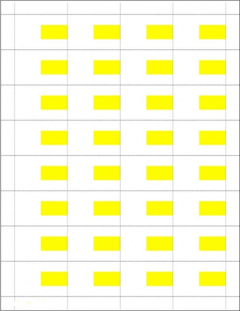 Price Tags-White & Yellow-32 tags per sheet-3200 Price Tags
