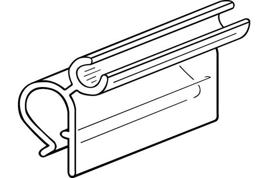 Covered Face Sign Holder System for Wire Fixtures- 1.25 x 3- 10 pieces