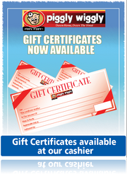 Piggly Wiggly Gift Certificate Floor Stand Stanchion Sign