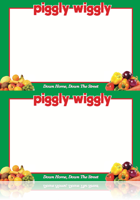 Piggly Wiggly Supermarket Produce Department Shelf Signs