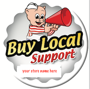 Piggly Wiggly Supermarket Buy Local Employee Button  