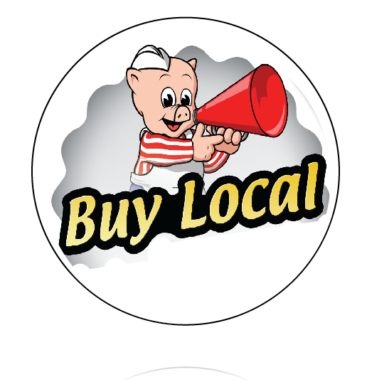 Piggly Wiggly Supermarket Buy Local Employee Button  