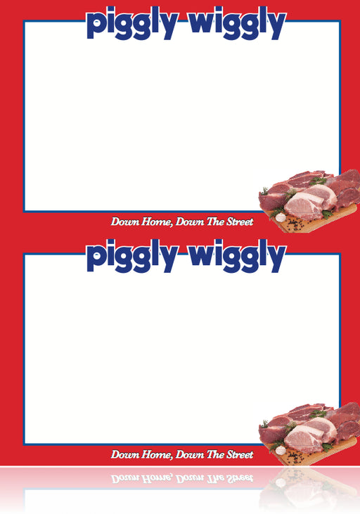 Piggly Wiggly Grocery Store Signs-Meat Laser Compatible Shelf Signs