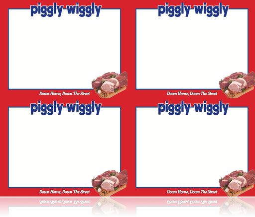Piggly Wiggly Meat Department Sign Cards