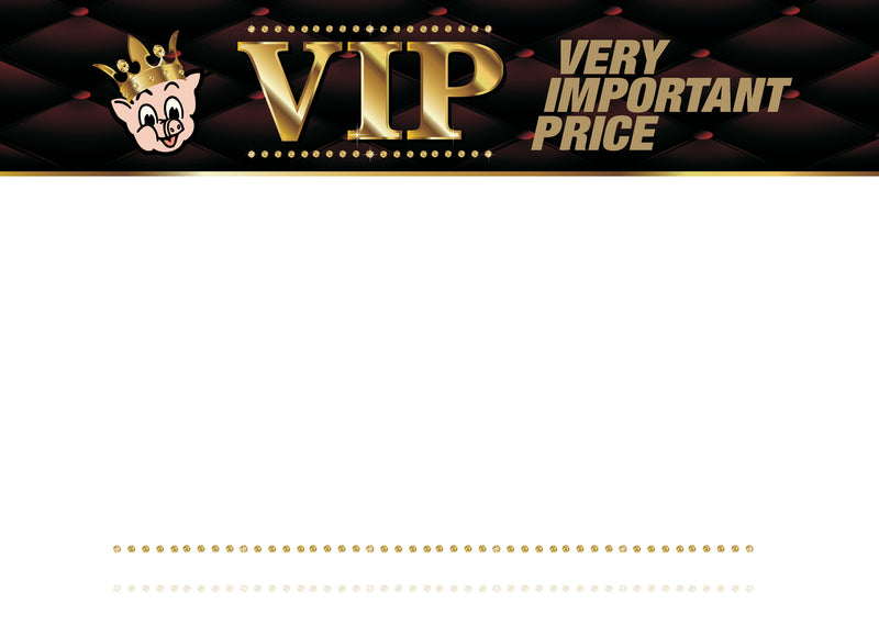Piggly Wiggly Supermarket VIP Shelf Signs
