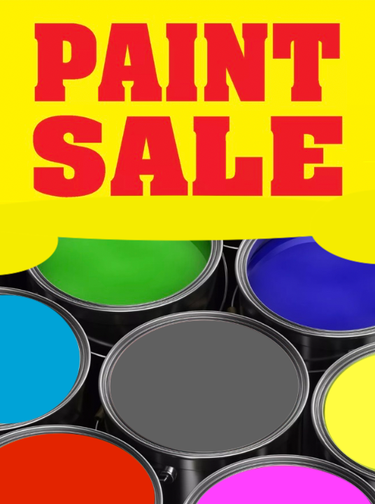 Paint Sale Sign Posters-36" W x 48" H