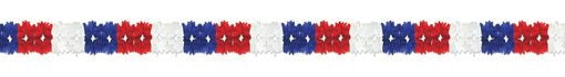 Patriotic Decorative Ceiling Garland- Red, White & Blue- 12 pieces