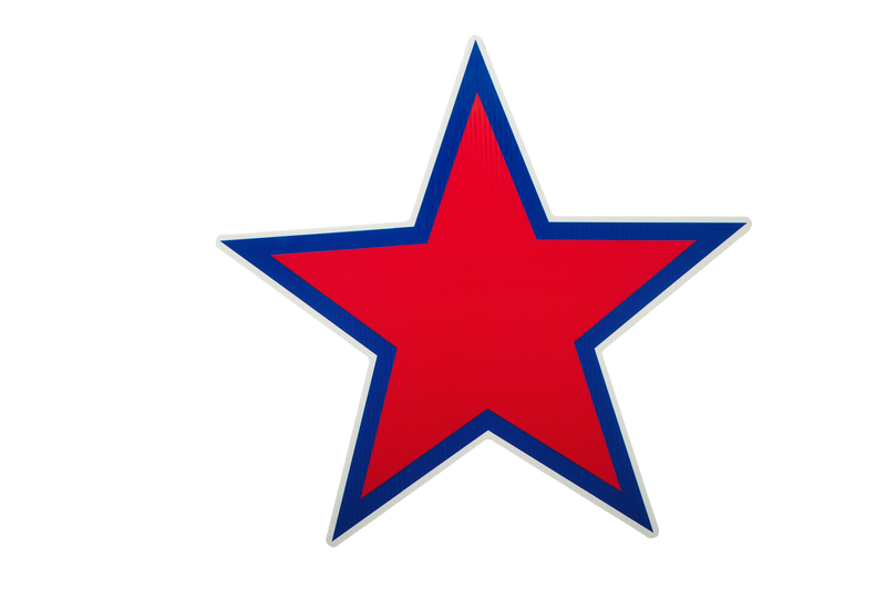 Patriotic Star Ceiling Danglers-24 pieces