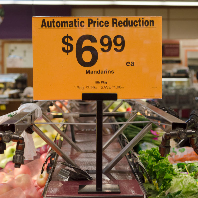 Black Metal Pedestal Sign Holders- 4 pieces