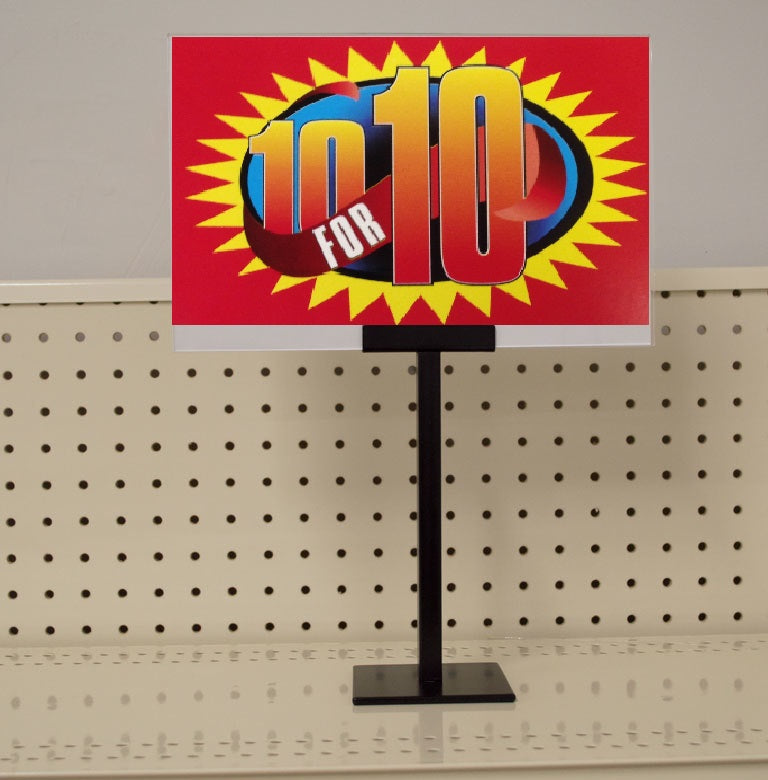 Black Metal Pedestal Sign Holders- 4 pieces