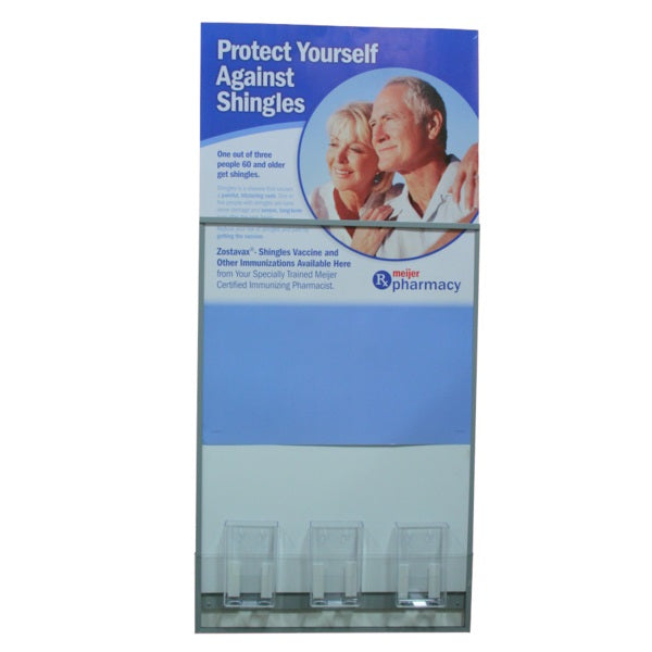 Pharmacy Wall Mounted Sign Frame with Literature Pockets
