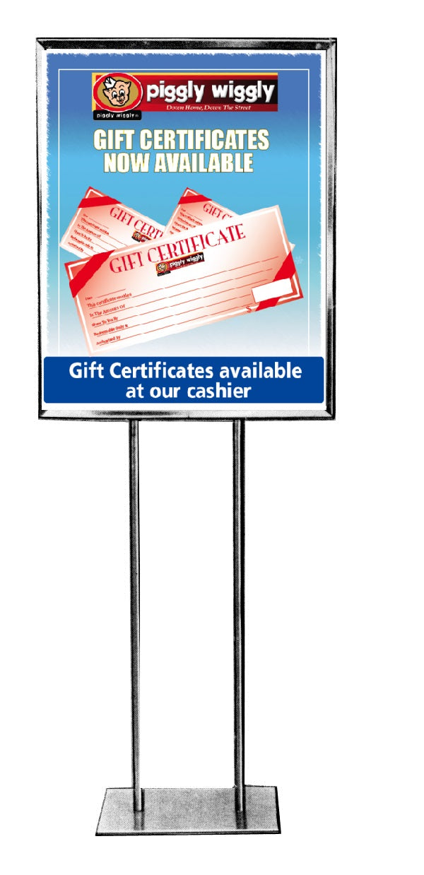 Piggly Wiggly Gift Certificate Floor Stand Stanchion Sign